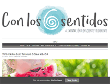 Tablet Screenshot of conlos6sentidos.com